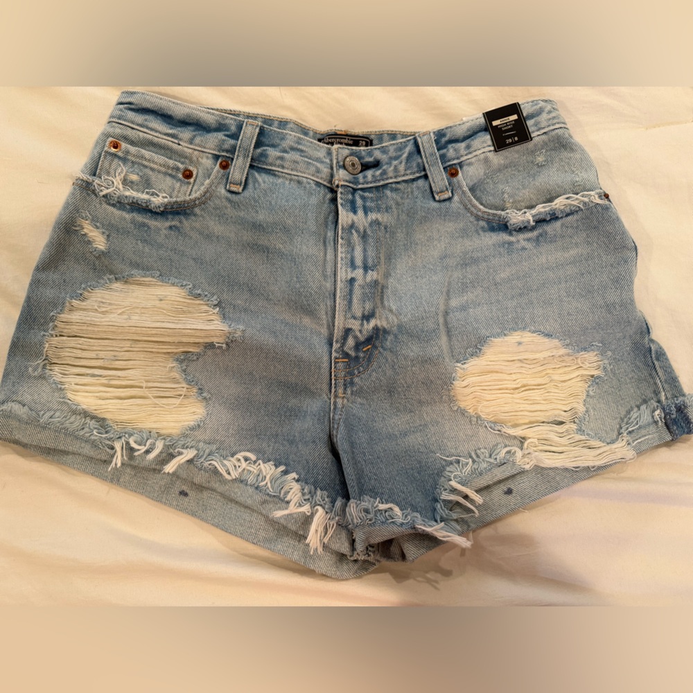 Abercrombie & Fitch Blue Distressed Jeans